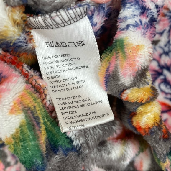 Urban Outfitters Cropped Floral Fleece Half Zip Jacket - Picture 8 of 9